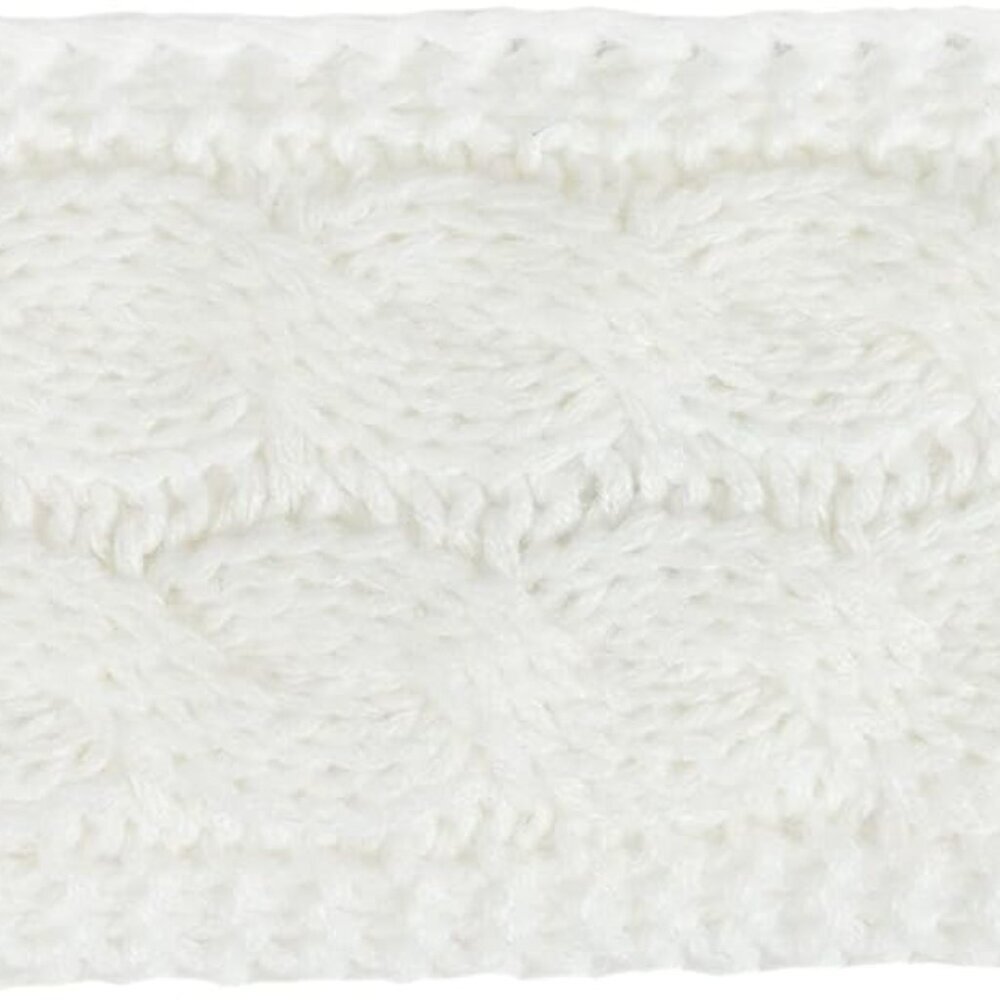 Soft Stretch Winter Warm Cable Knit Fuzzy Lined Ear Warmer Headband
